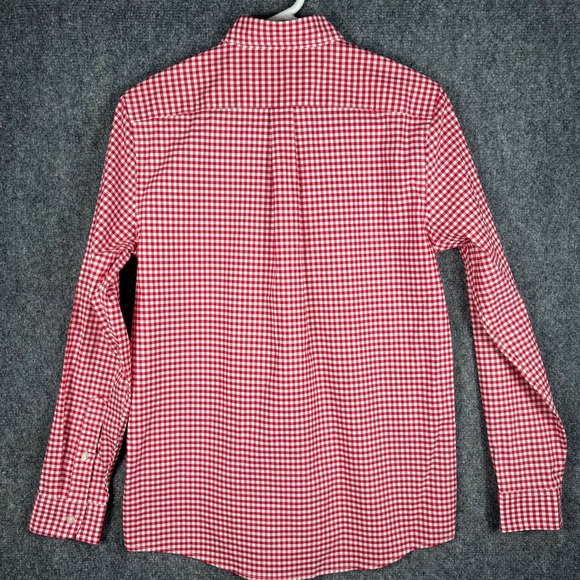 Vineyard Vines Performance Shirt Youth L 16 Red Gingham On-The-Go brrr 0788 - Picture 5 of 7